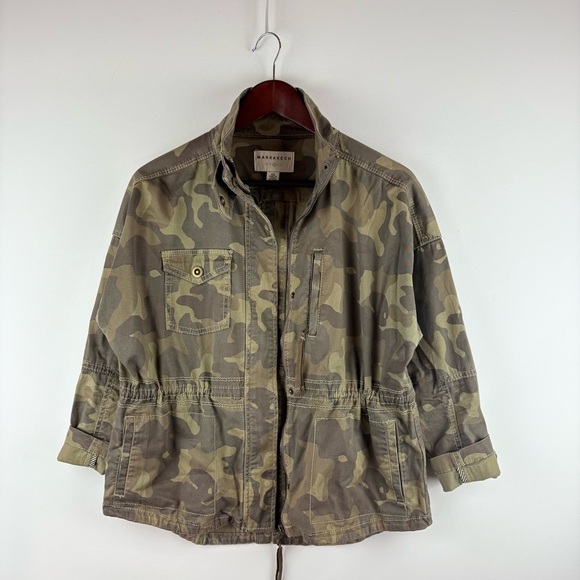 Anthropologie Marrakech Camouflage Anorak Camo Military Jacket Size XS - Picture 3 of 8